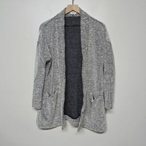 Marine‎ Layer Birdseye Blazer in Black/White Contrast Sz Large